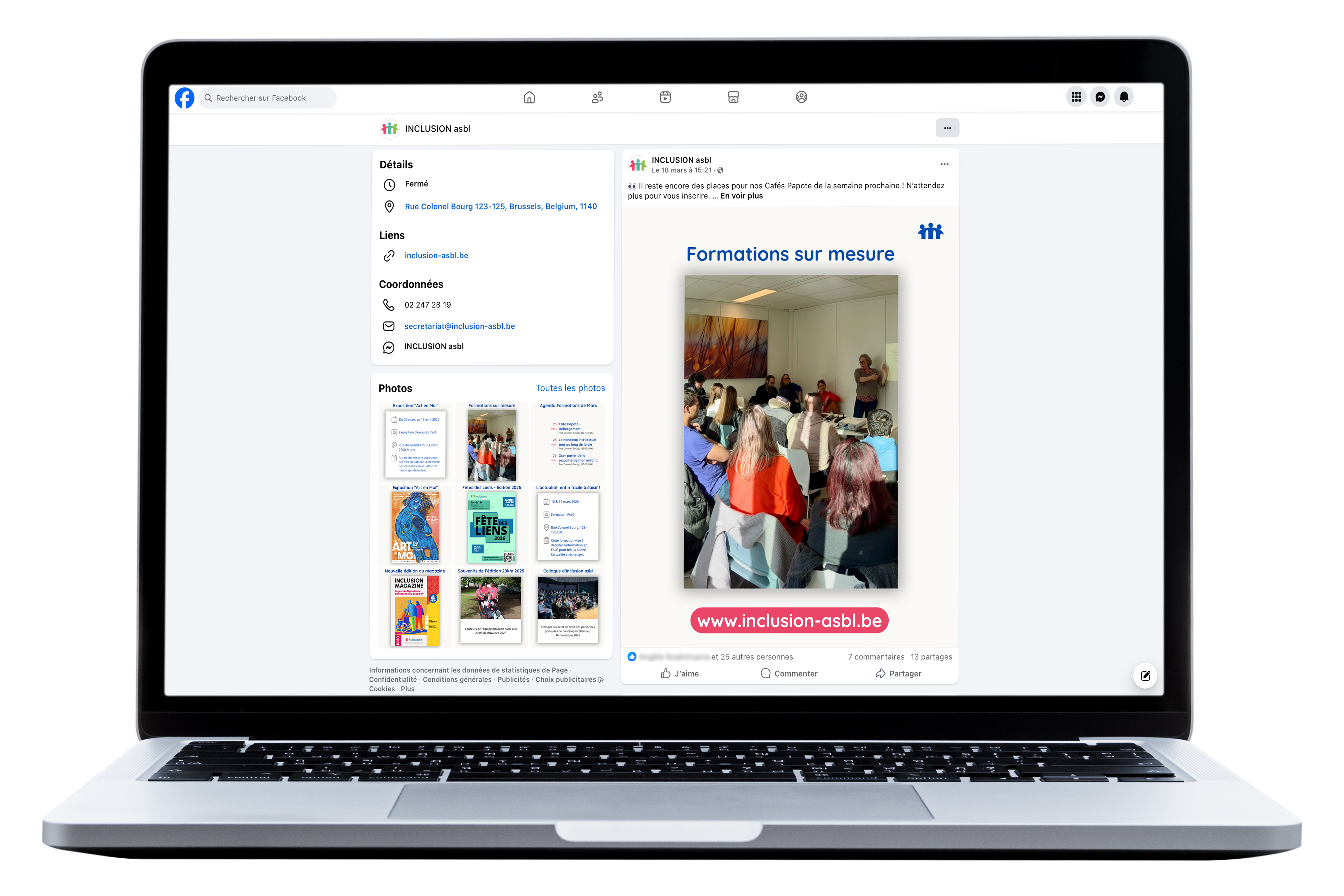 Interface après la refonte